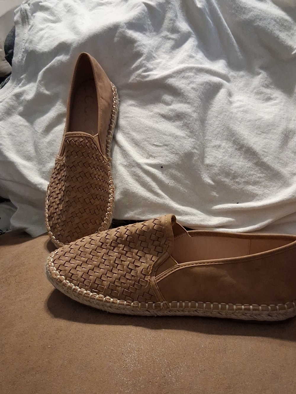 CCOCCI Women's Woven Slip-On Loafers in Brown